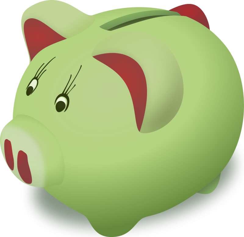 Cute Piggy Bank Clipart