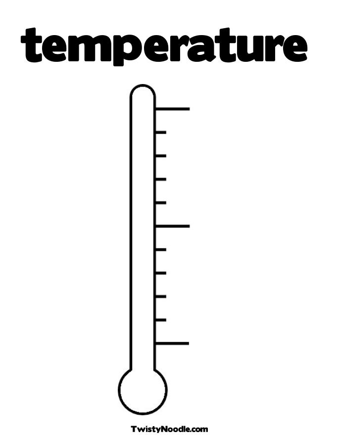 Thermometer Coloring Page Crokky Coloring Pages