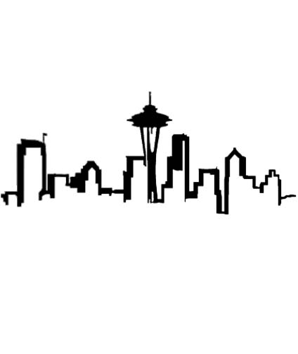 Seattle Skyline Outline - Clipart library