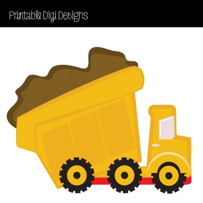 Yellow Dump Truck | Printable Digi Designs