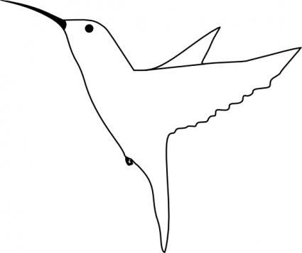Pix For  Clipart Bird Flying Outline