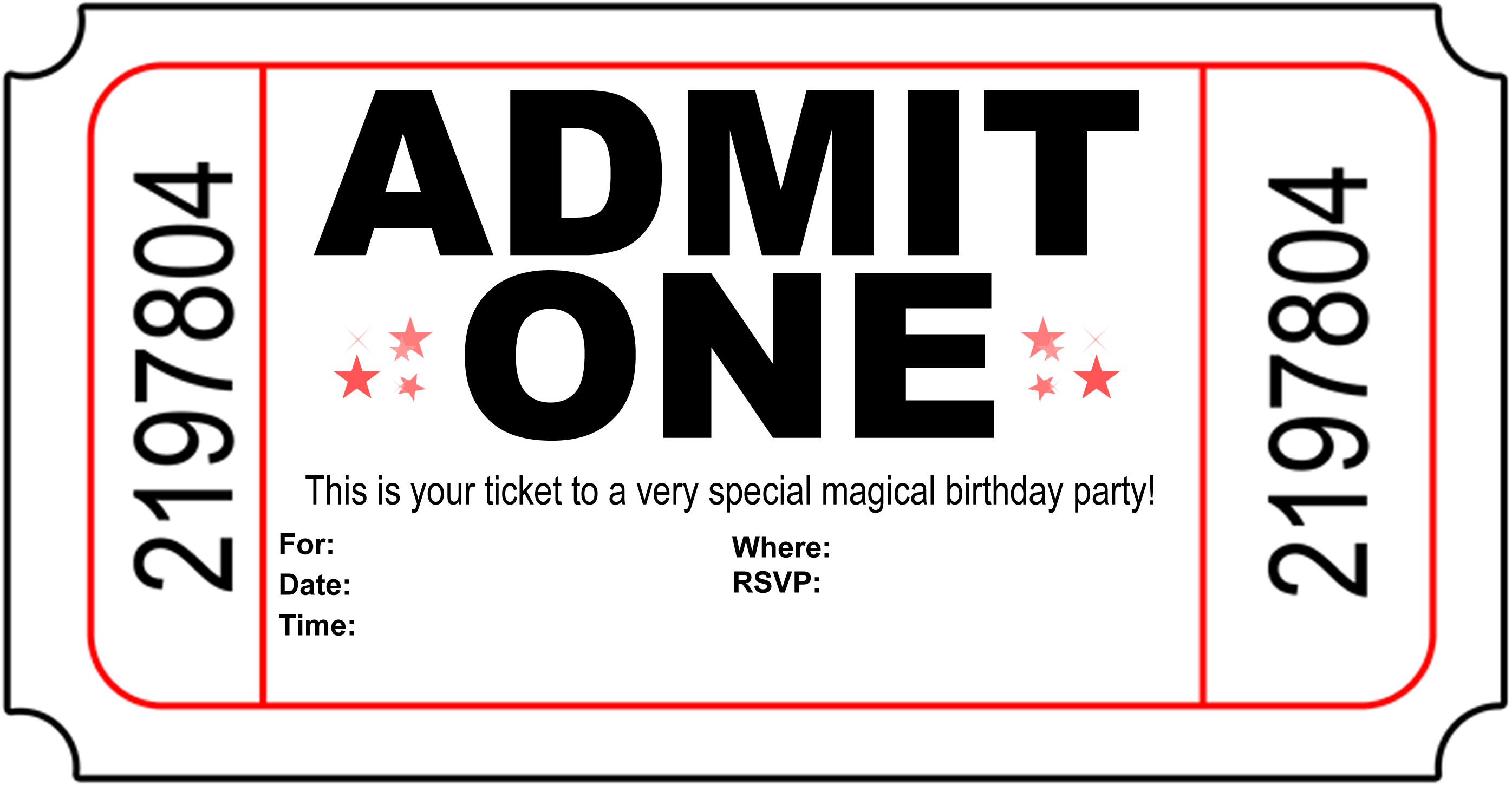 Admit One Ticket Template from clipart-library.com