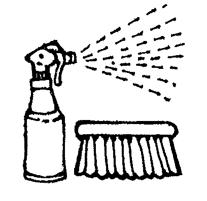 cleaning clipart black and white