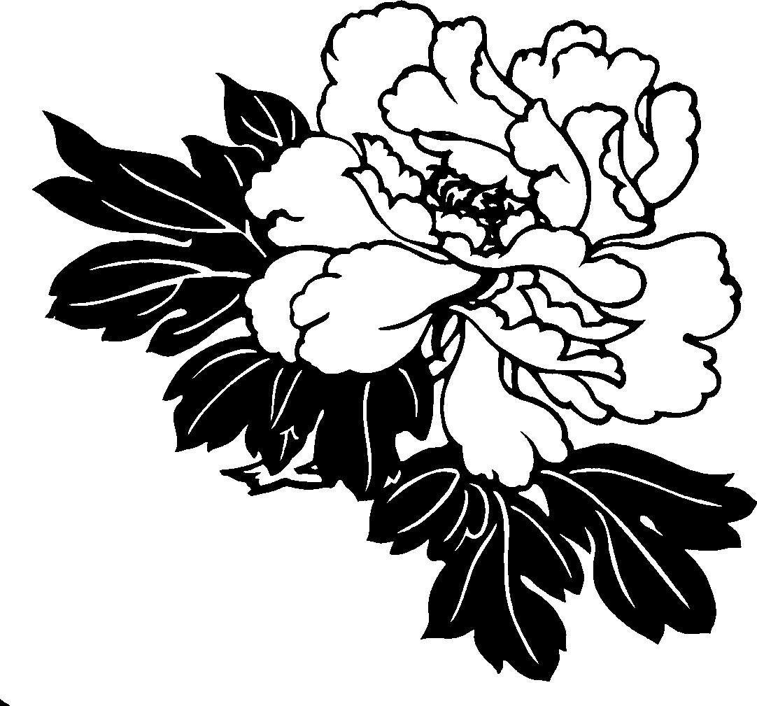 Peony Clipart Black And White Clip Art Library