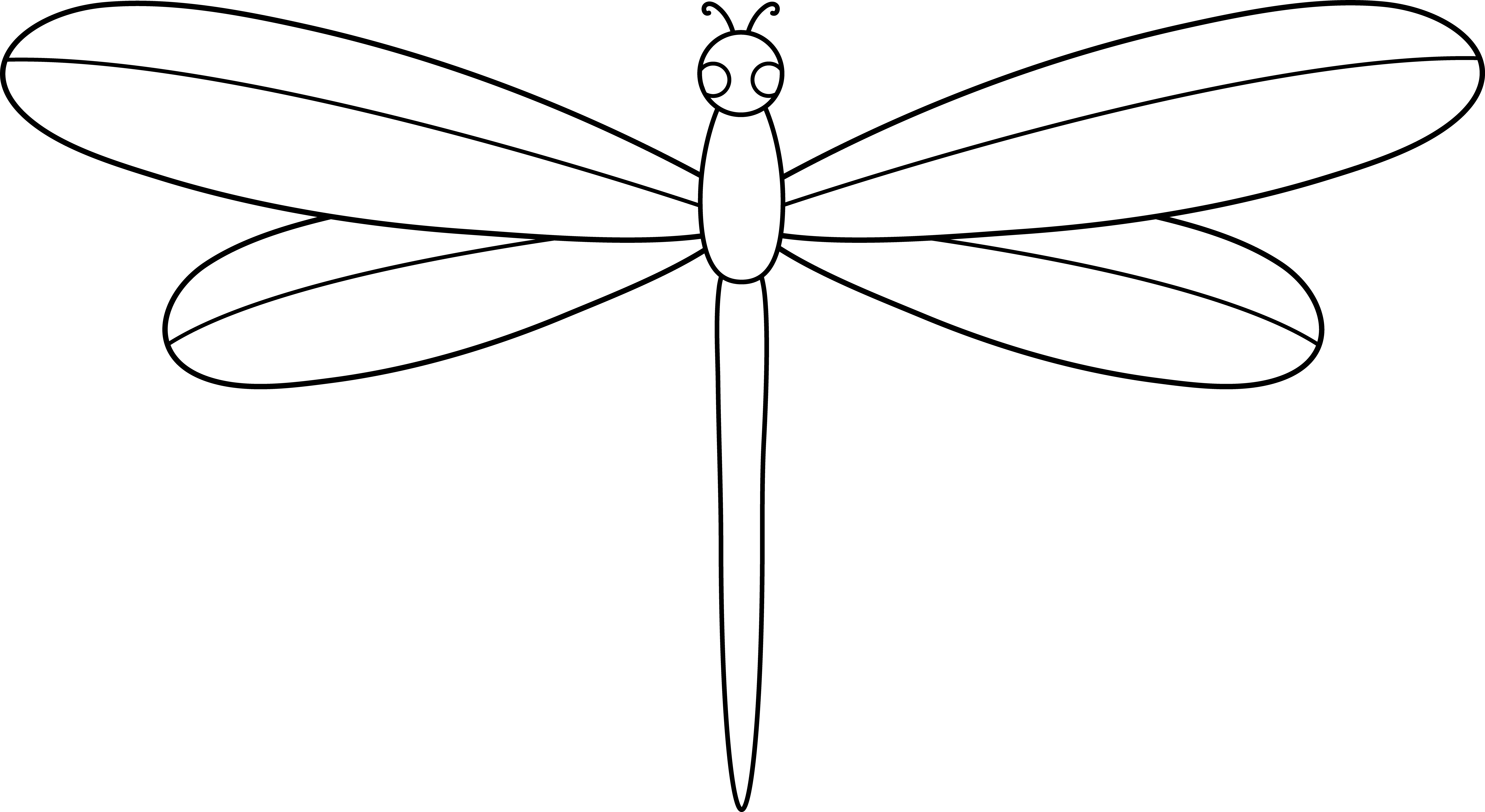 Free Dragonfly Outline, Download Free Clip Art, Free Clip Art on