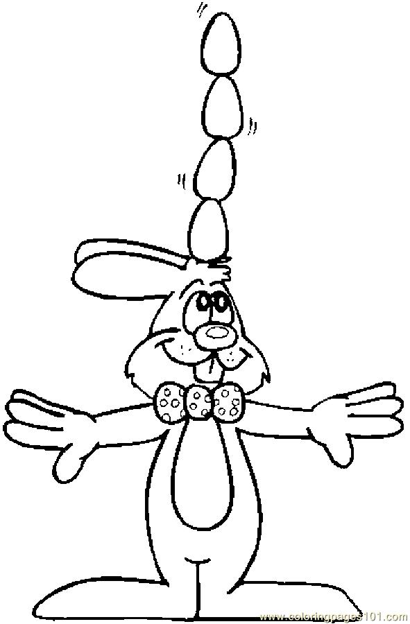 Pictures Happy Easter Bunny Coloring Page Pages Tattoo