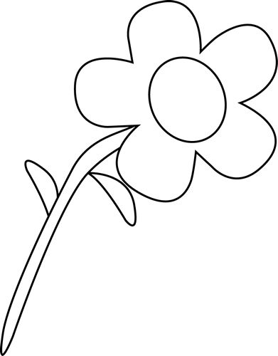 Free Black And White Flower Outline, Download Free Black And White