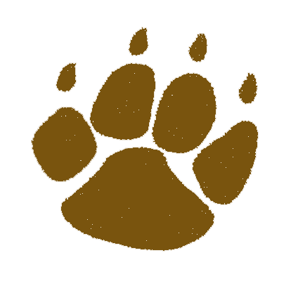 Wildcat Paw Print Stencil - Clipart library