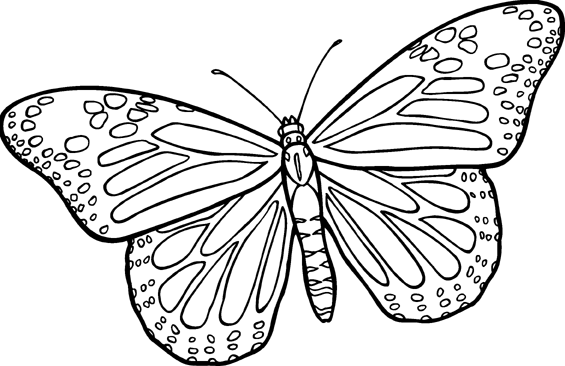 clipart black and white butterfly - Clip Art Library