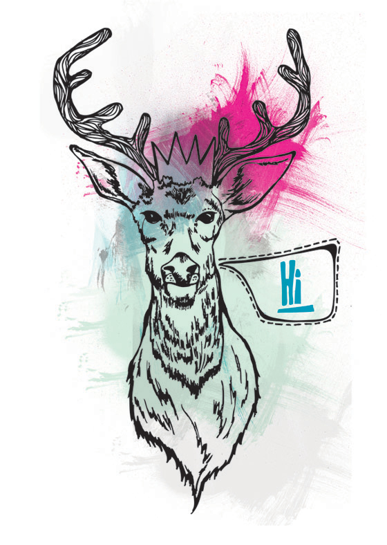 Party Hat Deer Illustration | Illustration news, events, general 