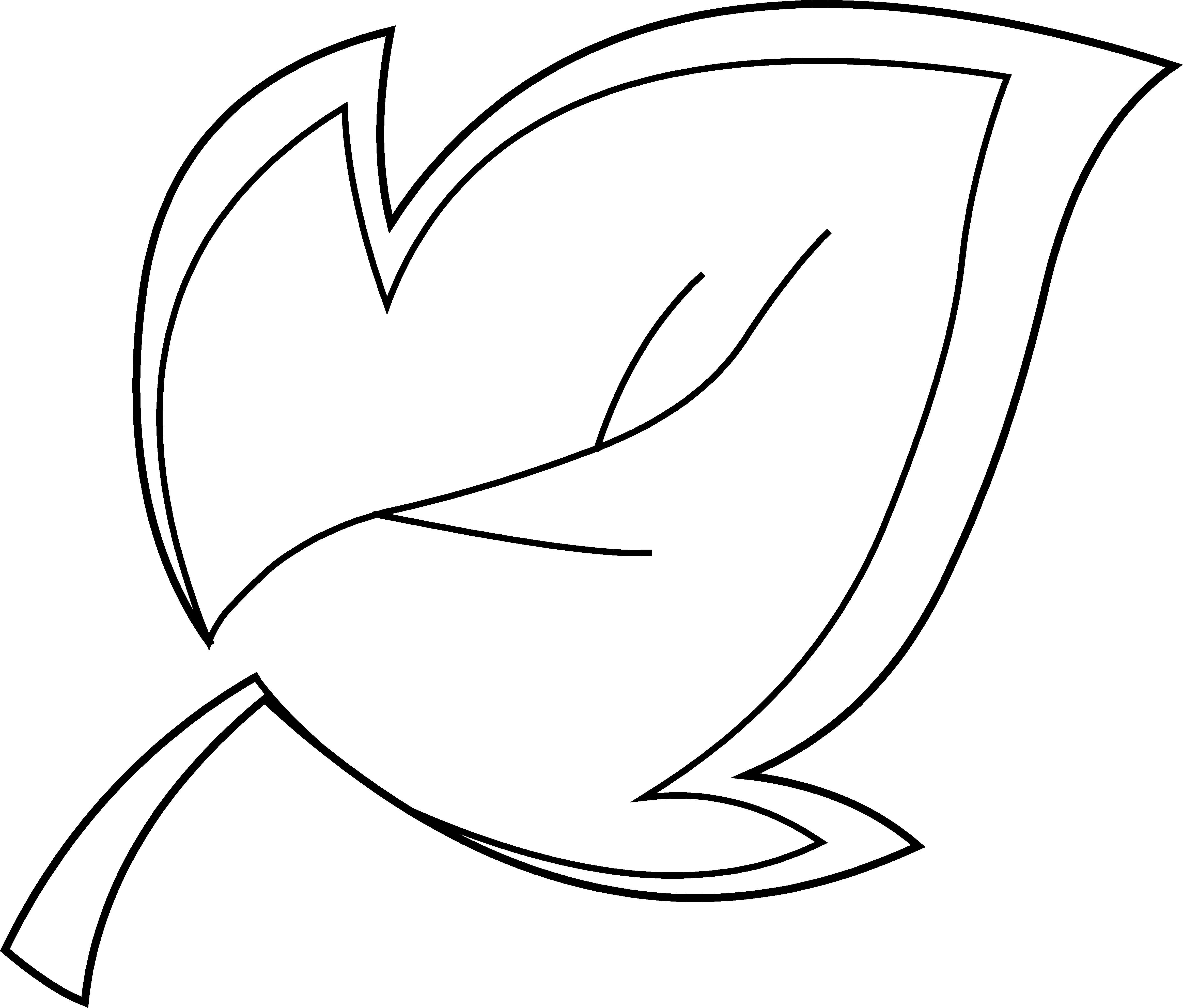 Tree Leaf Coloring Page - Free Clip Art