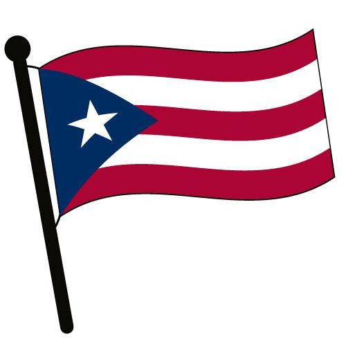 Puerto Rico Waving Flag Clip Art