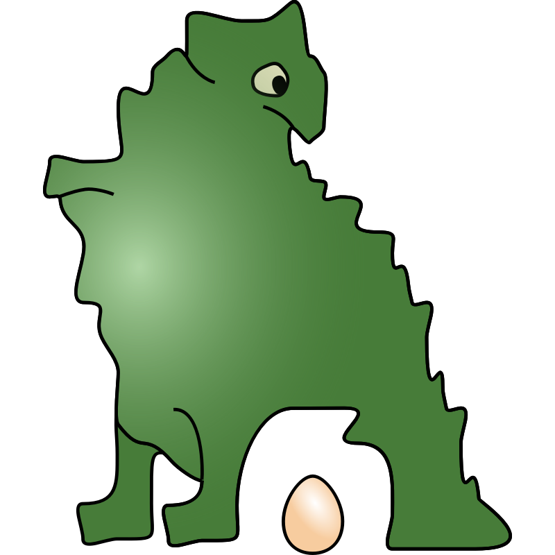 Clipart - Dinosaur laid an egg