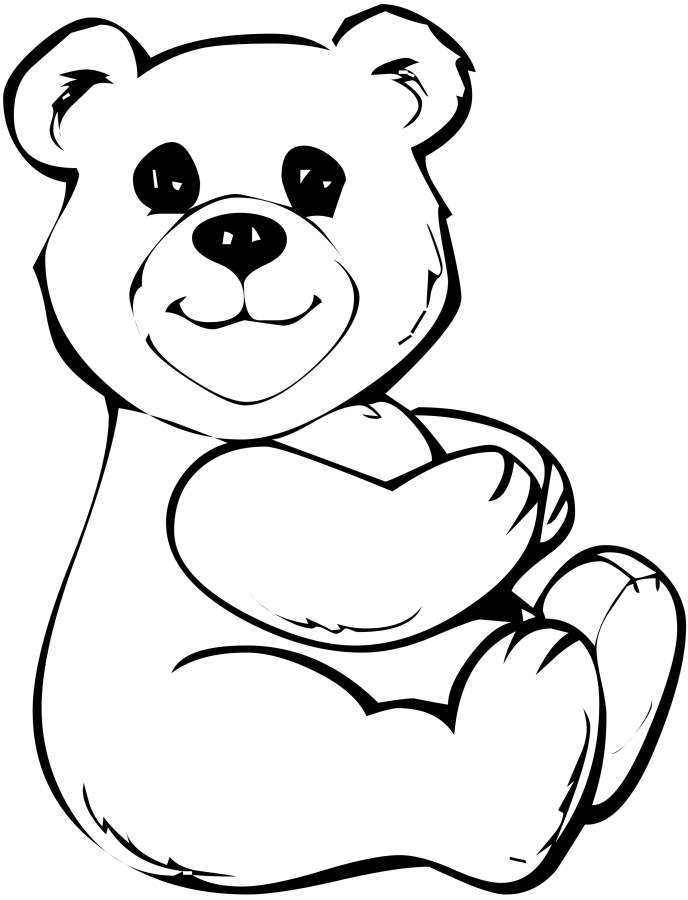Teddy Bear Applauseand Sitting Down Coloring Pages Printable #