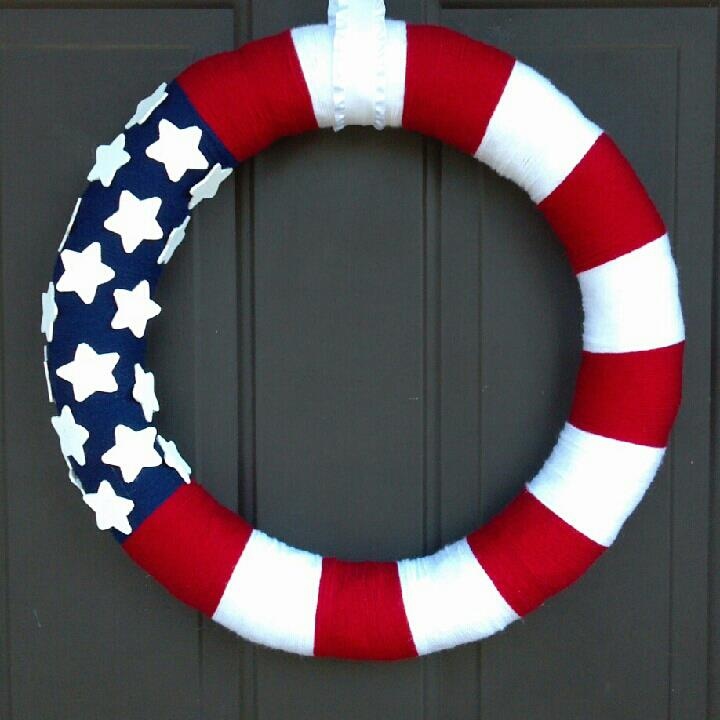 patriotic yarn wreath | America/Americana | Clipart library