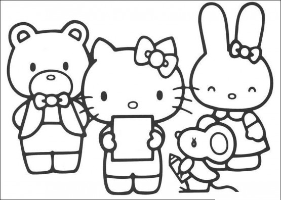 Gambar Kartun Kitty Lucu Diwarnai Terbaru Clip Art Warnai