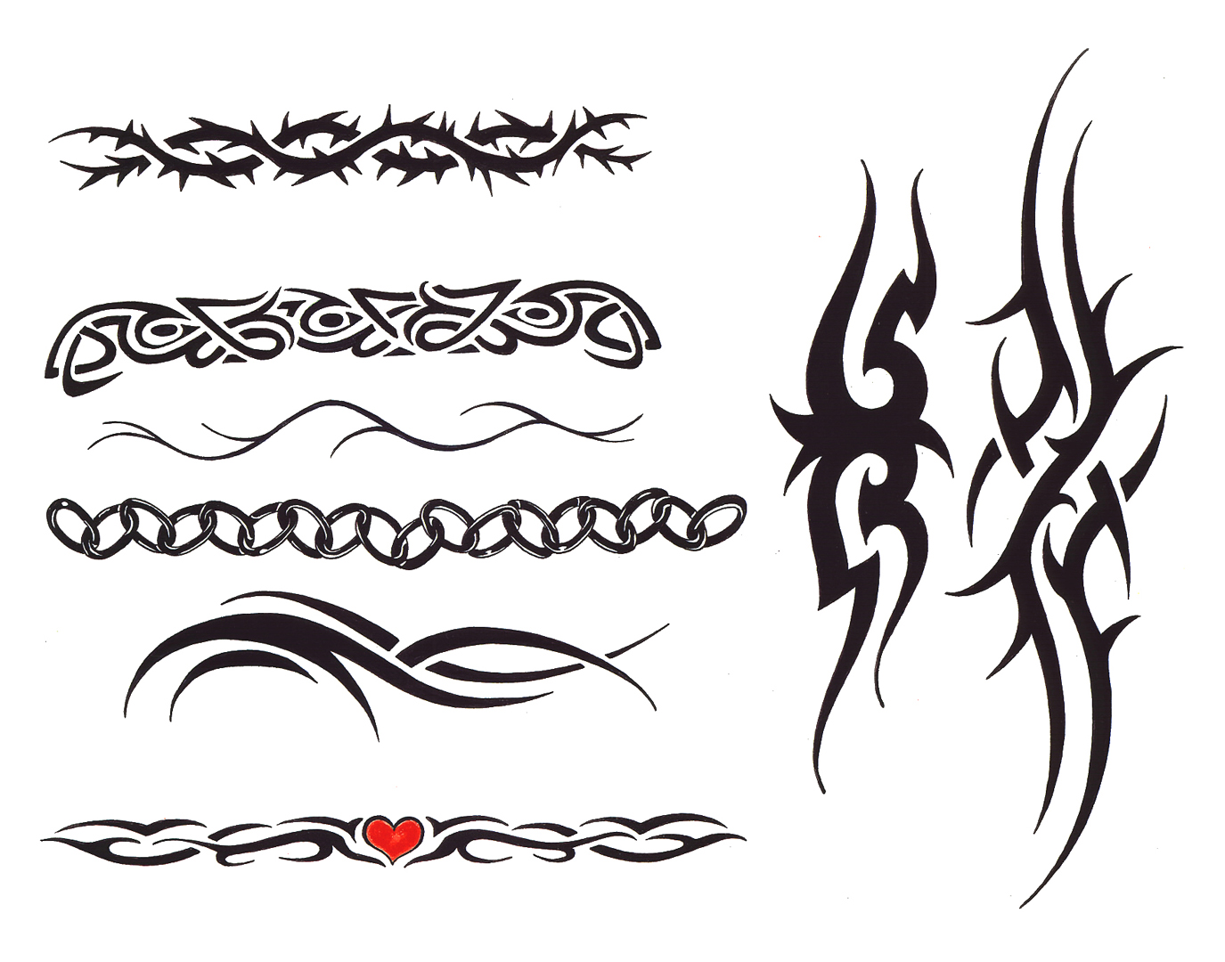tribal band tattoo png - Clip Art Library