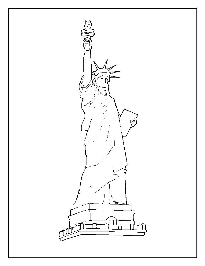 Statue of liberty coloring sheet