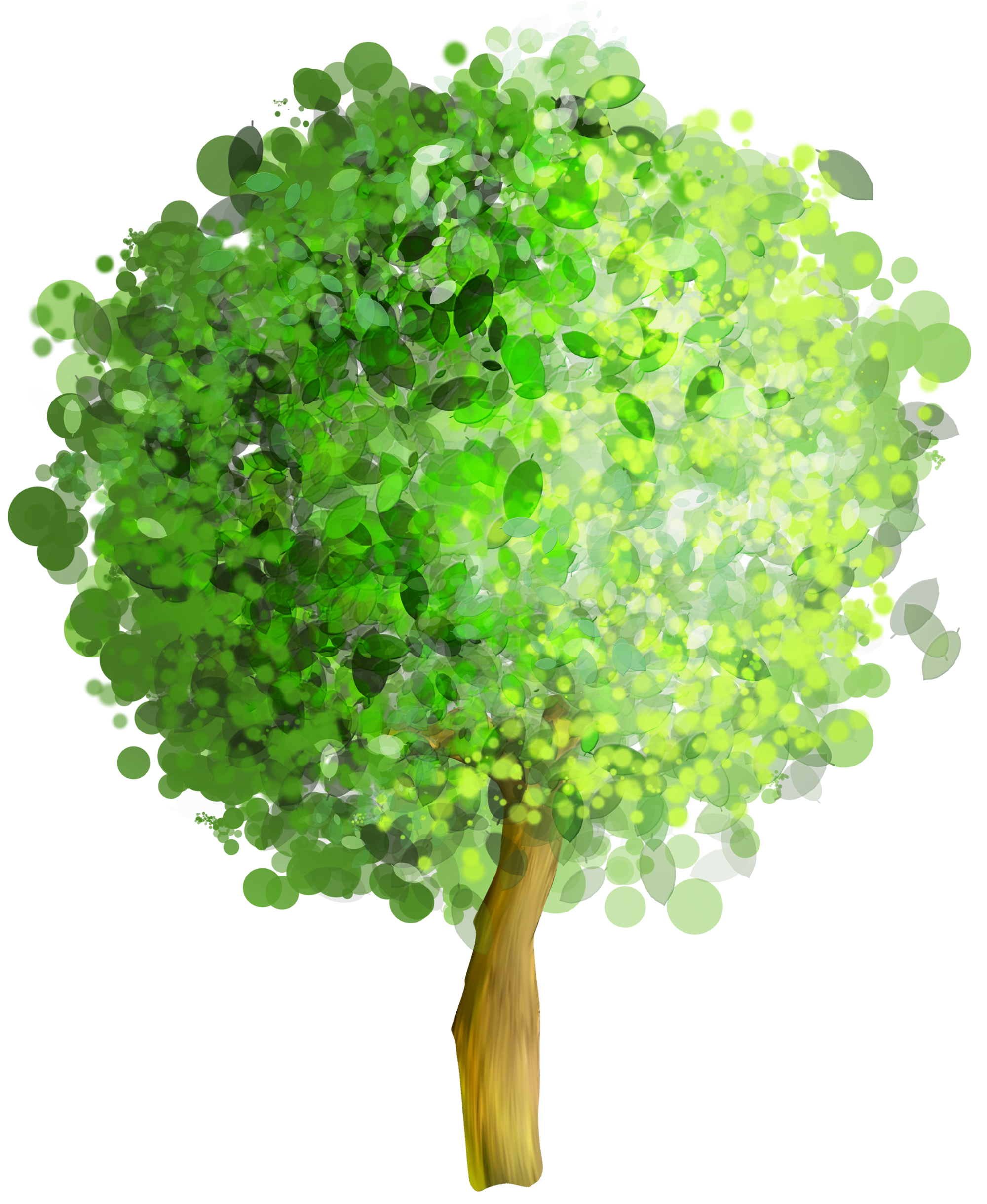 Green Art Tree PNG Clipart