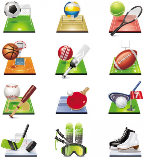 sports related icon vector Vector | Free Download