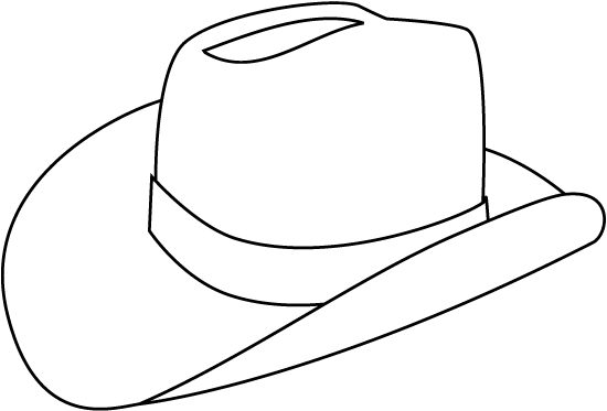 Free cowboy hat template from clipart-library.com