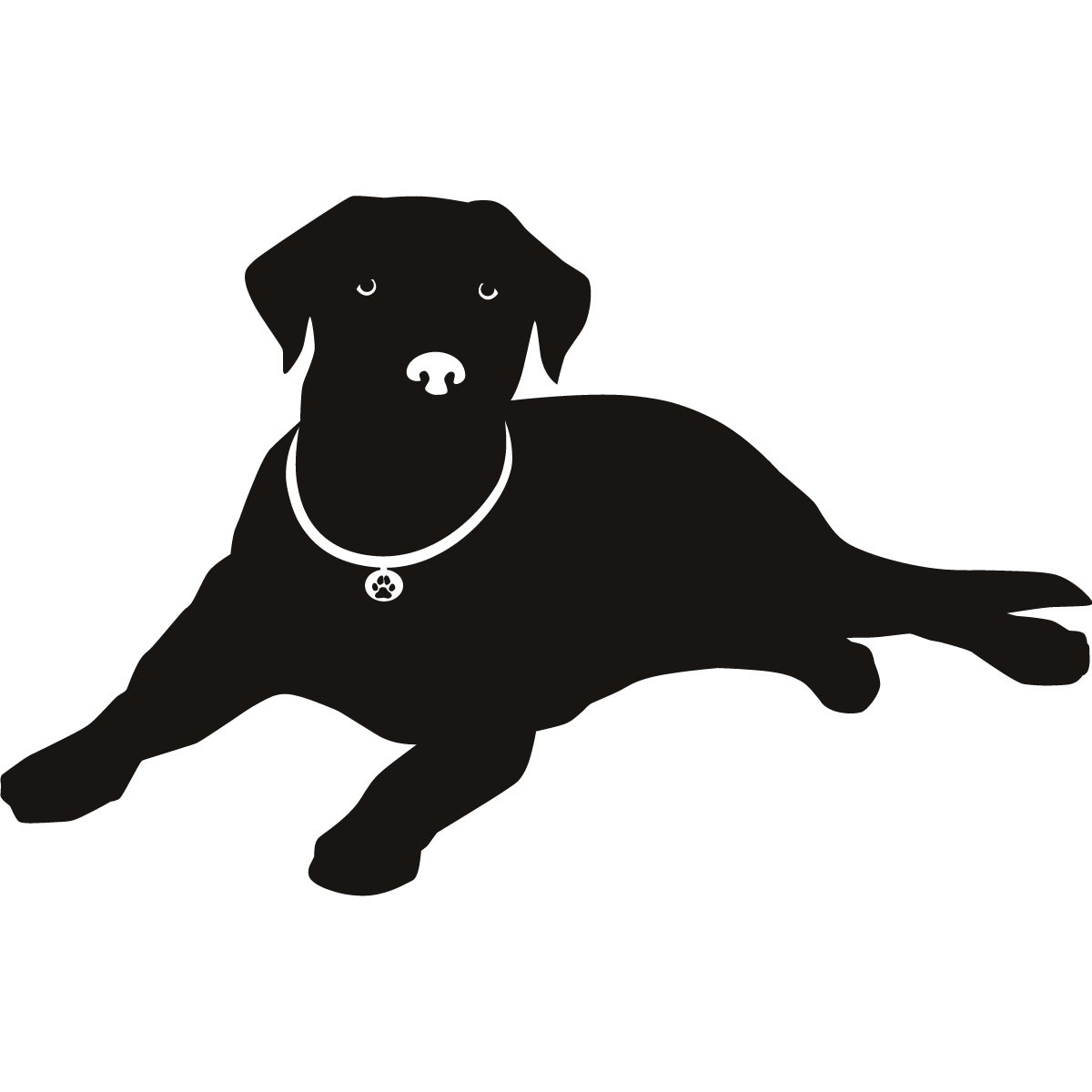 Dog Silhouette Lab - Clipart library