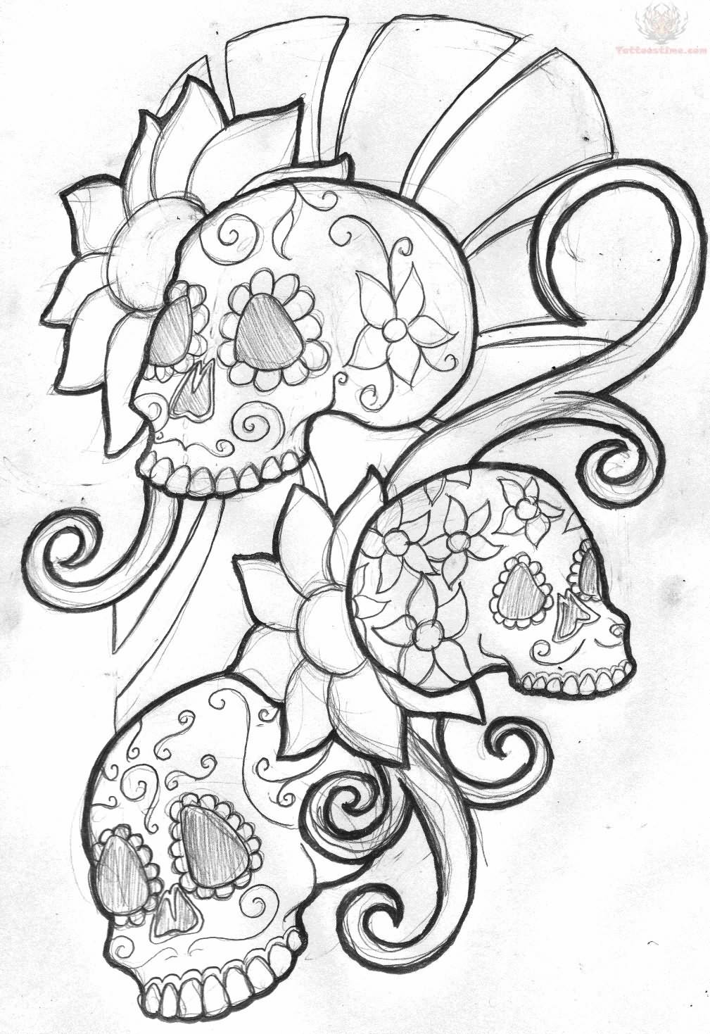 mexican-sugar-skull-tattoo- 