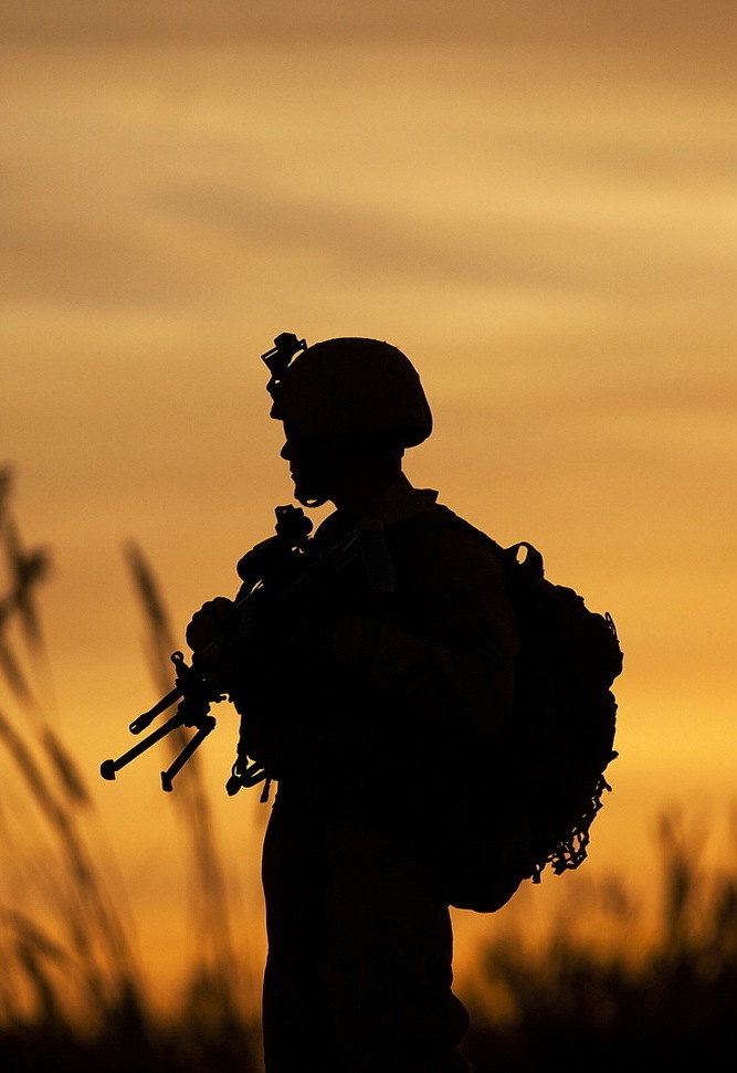 Soldier-Silhouette-Sunset | The Daily Sheeple
