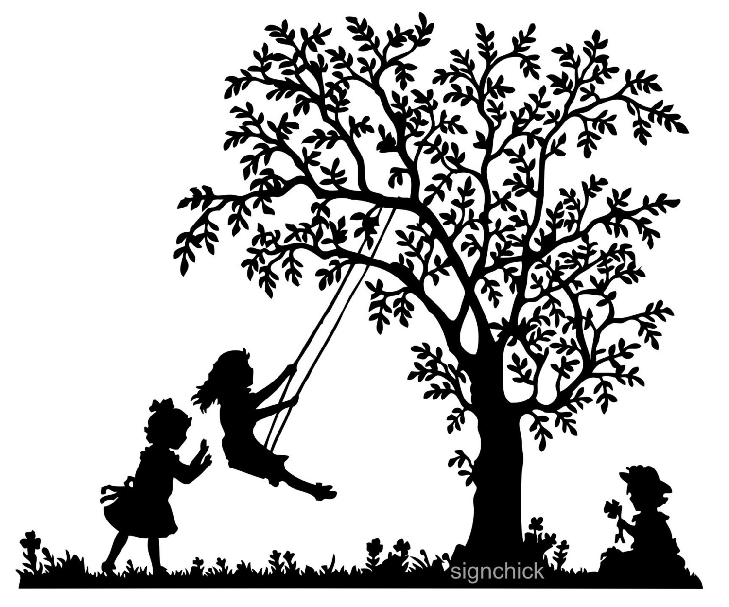 Images For  Tree Swing Drawing