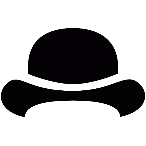 Black bowler hat icon - Free black civilization icons