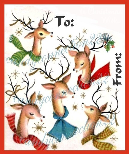 ePier - Santas Reindeer Vintage Christmas Clipart