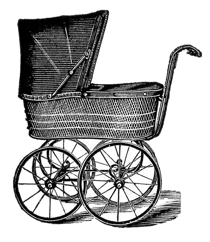 Royalty Free Images - Vintage Baby Carriages