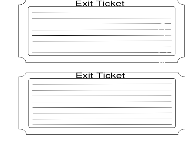 Exit Ticket clip art - vector clip art online, royalty free 