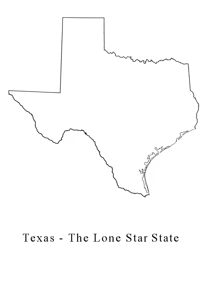 Texas Outline Maps and Map Links