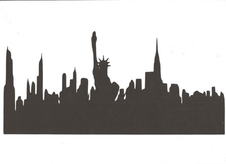 New York City skyline with Statue of Liberty large by hilemanhouse