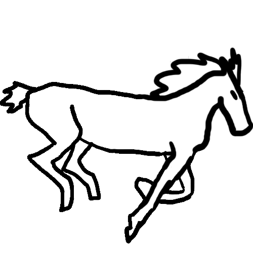cartoon galloping horse - Clip Art Library
