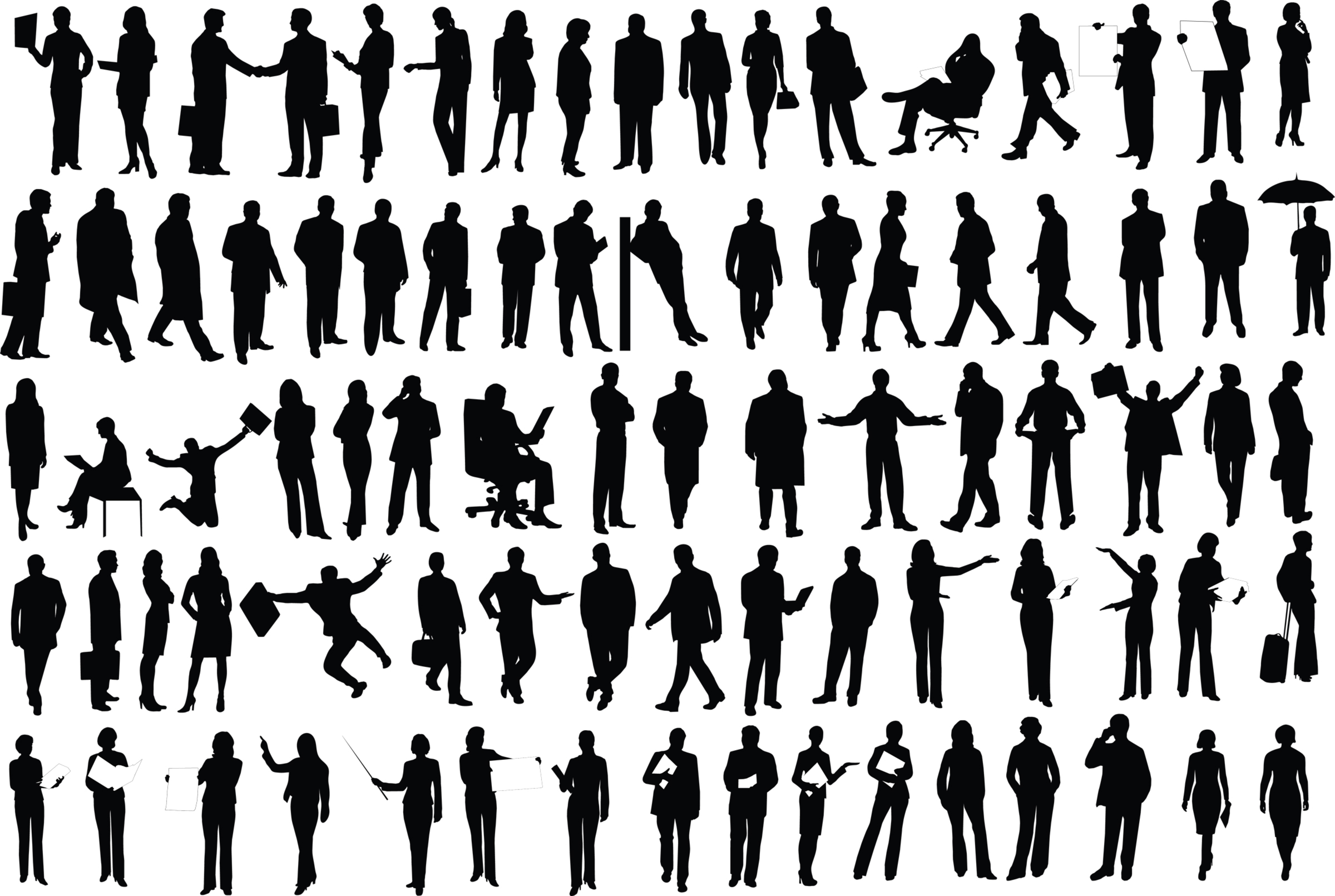 Office Worker Silhouette Png Clip Art Library