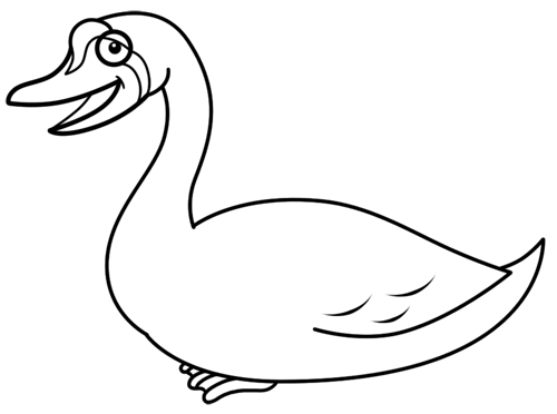 Draw a Cartoon Swan