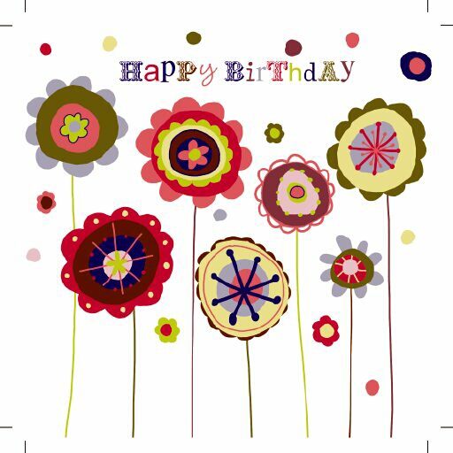 Flowers Happy Birthday 2 Jeannine Rundle Illustrator - The 