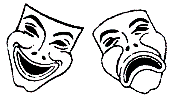 How To Draw Drama Masks - Clipart library
