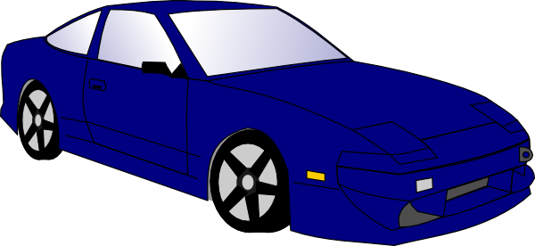 Blue Car clip art - vector clip art online, royalty free  public 