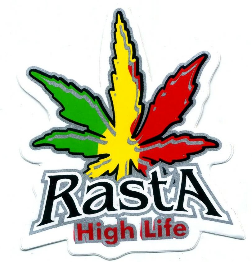 Rasta Reggae Sticker Weed 420 Decal 12, Rasta Decals, Reggae 