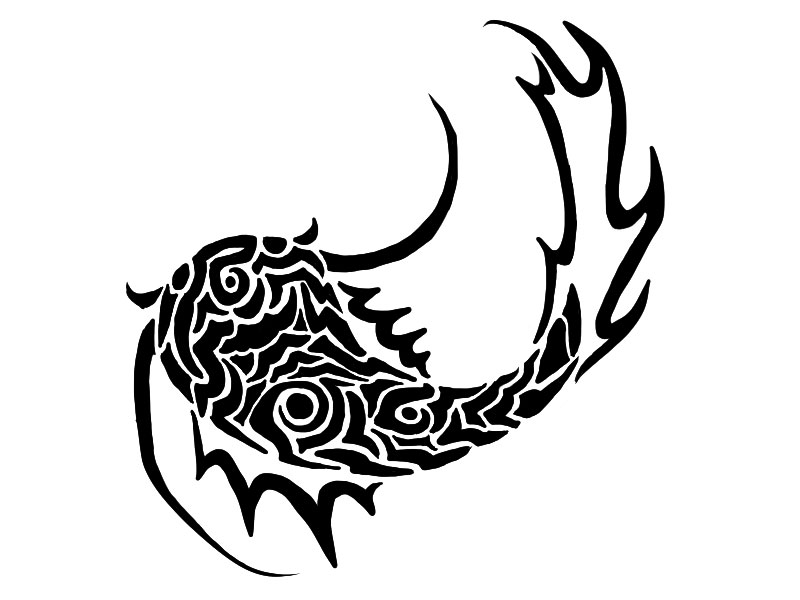 Free designs - Tribal catfish tattoo wallpaper
