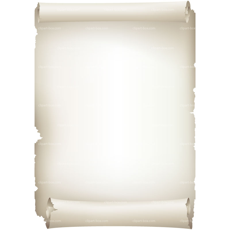 CLIPART WHITE SCROLL PAPER | Royalty free vector design