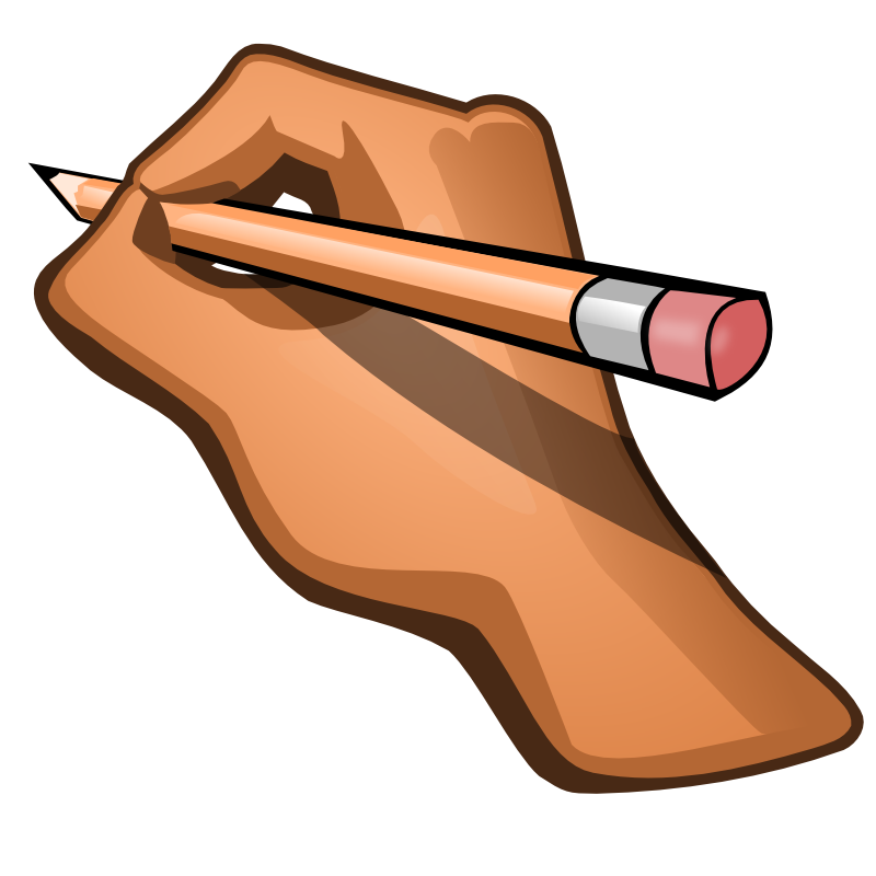 Clipart - Edit Hand Holding Pencil