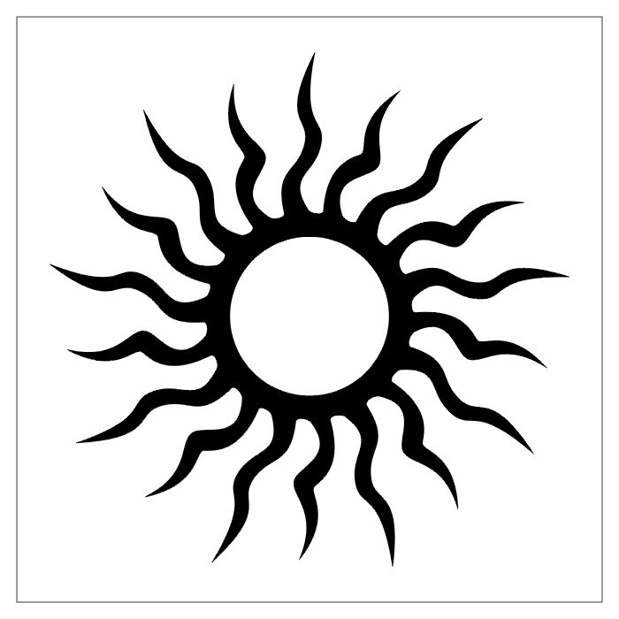 Black And White Sun Tattoos