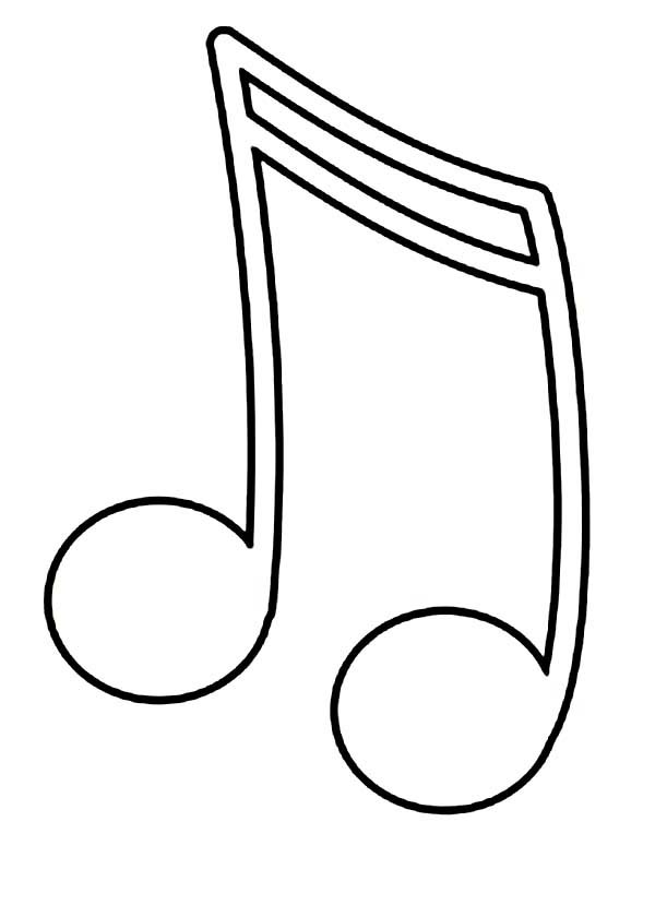 Beautiful Music Notes Coloring Page - Free  Printable Coloring 