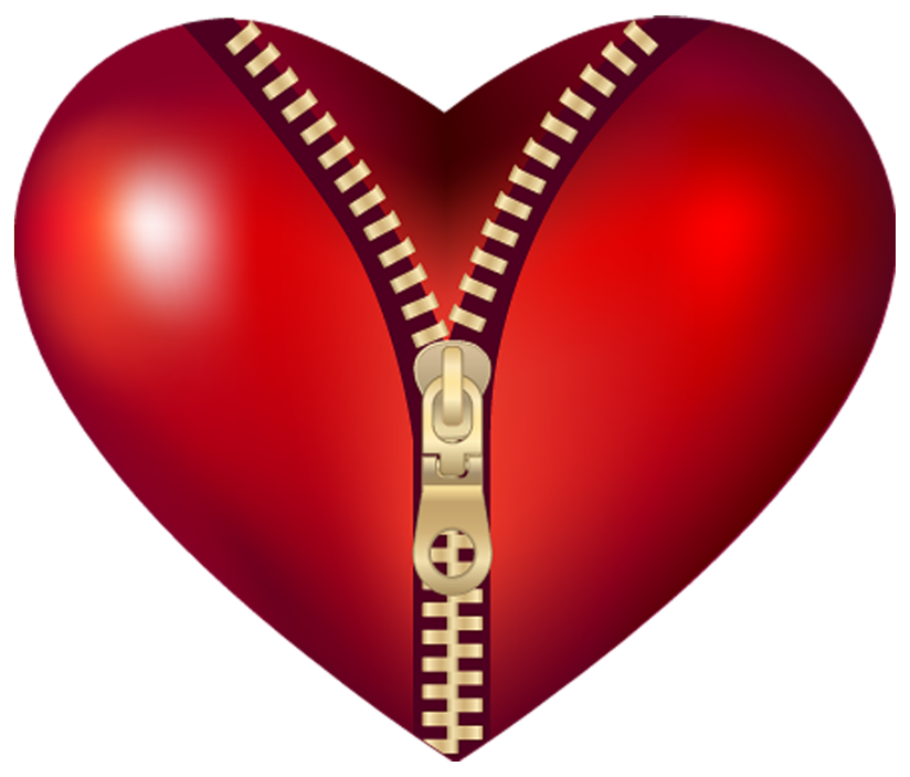 Zipped Heart PNG Clipart Picture