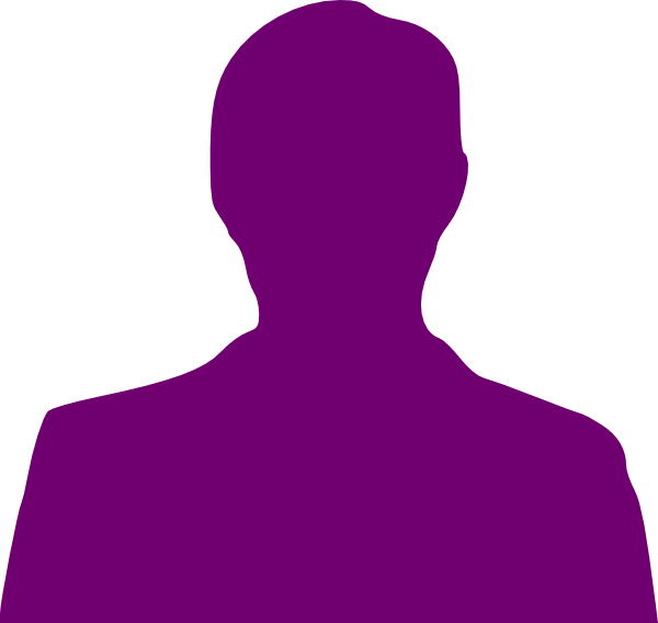 Purple Man Sillhouette clip art - vector clip art online, royalty 
