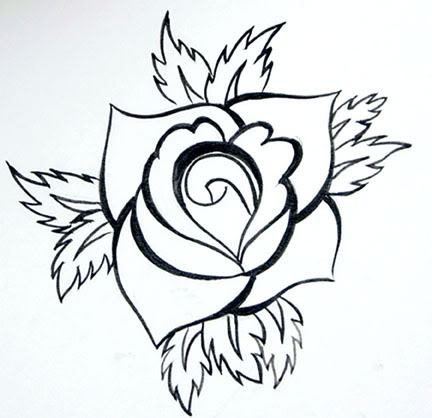 Free Rose Drawing Outline, Download Free Rose Drawing Outline png